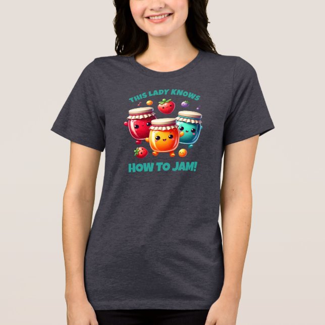 T-shirt En Tri-matière Drôle Mignonne Cette Dame Sait Comment Faire de la (Recto)