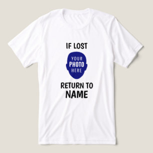 T-shirt En Tri-matière Drôle Si Perdu Retourner Vers Photo Personnalisée 