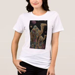 T-shirt En Tri-matière duo de chameaux dorés cosmiques