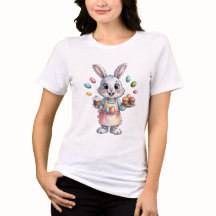  Easter Bunny Baker Shirt Cute Gift for Women Girl