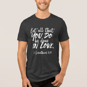T-shirt En Tri-matière Écriture d'Amour Inspirationnelle - 1 Corinthiens 