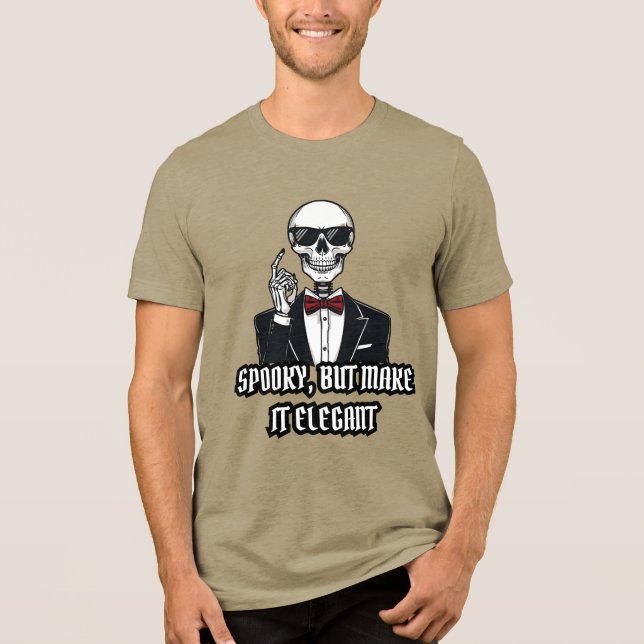 T-shirt En Tri-matière Éffrayant Mais Rendre Élégant - Classé Halloween S (Recto)