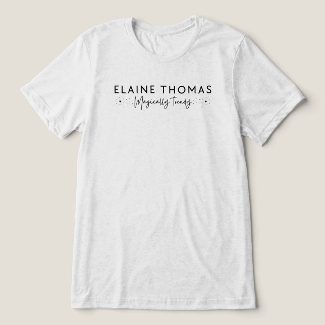 T-shirt En Tri-matière ELAINE THOMAS Baguette Magiquement tendance Sparkl (Design Recto)