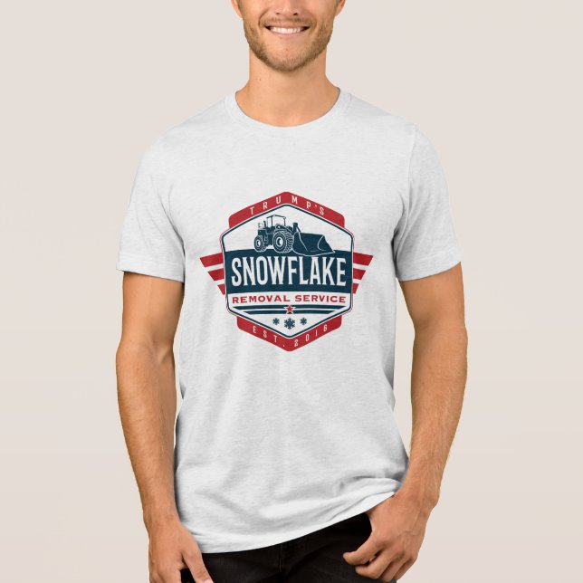 T-shirt En Tri-matière Élection 2024 du service de retrait des flocons de (Recto)