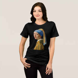 T-shirt En Tri-matière Élégance portable : Fille avec une poule à oreille