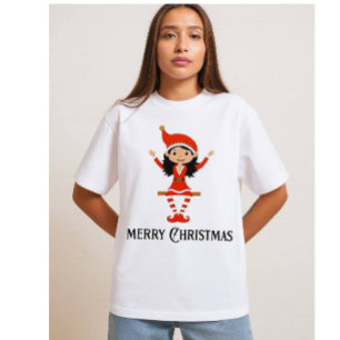 T-shirt En Tri-matière Elfe de Noël Joyeux - Joyeuses Fêtes 