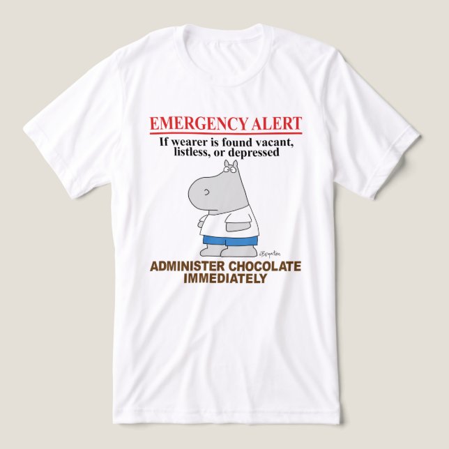 T-shirt En Tri-matière EMERGENCY ALERT CHOCOLATE by Boynton (Design Recto)