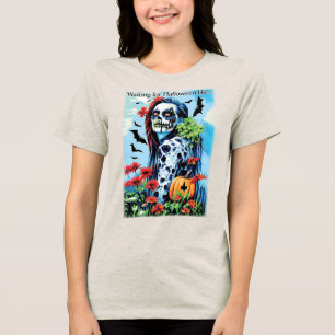 T-shirt En Tri-matière En Attente D'Halloween Comme...Fille Zombie