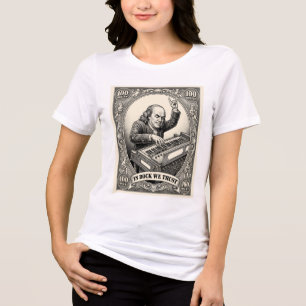 T-shirt En Tri-matière En Rock We Trust 100 Roches Claviériste Franklin