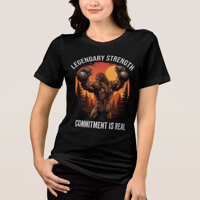 T-shirt En Tri-matière Engagement Légendaire de Force est Réel | Vie de G (Recto)