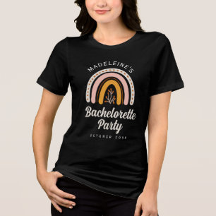 T-shirt En Tri-matière Enterrement de vie de jeune fille arc-en-ciel bohè
