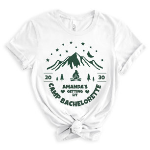 T-shirt En Tri-matière Enterrement de vie de jeune fille en camping avec
