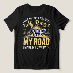 T-shirt En Tri-matière Entrepreneur Boss Babe Chat - Mes Règles Ma Route