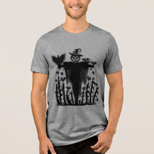 T-shirt En Tri-matière Épouvantail de citrouille d'Halloween gothique eff