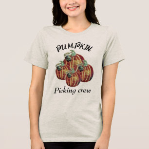 T-shirt En Tri-matière équipage de prélèvement citrouille