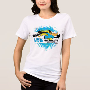 T-shirt En Tri-matière Équipe Argentine de Football Graphique de DAFFY DU