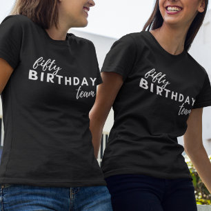 T-shirt En Tri-matière Équipe d'anniversaire 50 Typography Moderne Annive