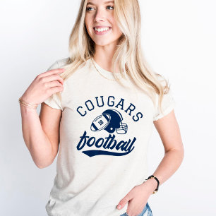 T-shirt En Tri-matière Équipe de football personnalisée Navy rétro en oat