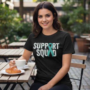 T-shirt En Tri-matière Équipe de soutien au SSPT Ruban sarcelle