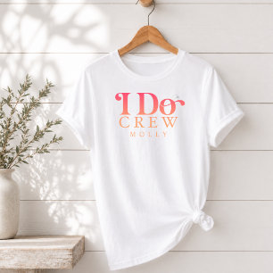 T-shirt En Tri-matière Équipe Moderne de Mariage avec Dégradé de Coucher