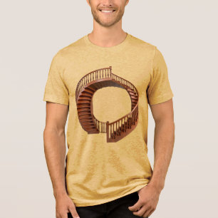 T-shirt En Tri-matière Escalier vintage Du Mystère Bella+Canvas