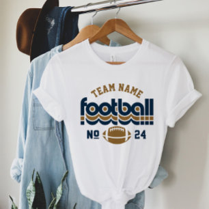 T-shirt En Tri-matière Esprit de football Navy Or foncé Rétro