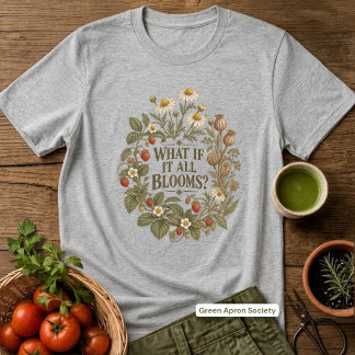 T-shirt En Tri-matière "Et si tout fleurit?" Botanique vintage