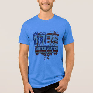 T-shirt En Tri-matière États-Unis 1776 Vect Jour de l'Indépendance Patrio