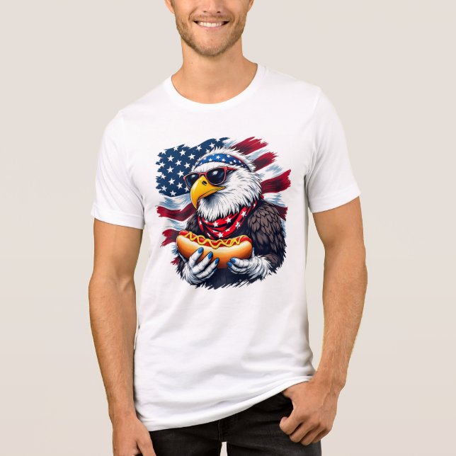 T-shirt En Tri-matière Étoiles, bandes et piqûres (Recto)