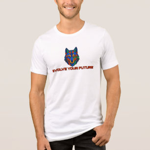 T-shirt En Tri-matière Faire Évoluer Votre Loup Géométrique Cybernétique