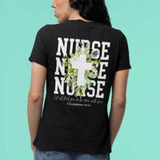 T-shirt En Tri-matière Faith Nurse Shirt - Christian Bible Verse Nurse
