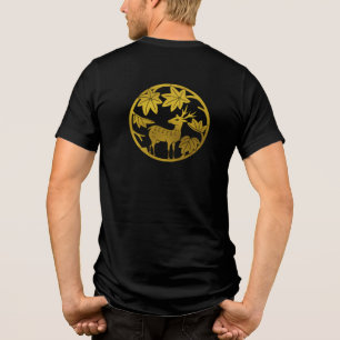 T-shirt En Tri-matière Famille japonaise Crest-érable japonais et cerf