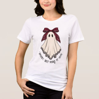 T-shirt En Tri-matière Fantôme Coquette Mignon Rubis Arc-en-Ruban de Dent