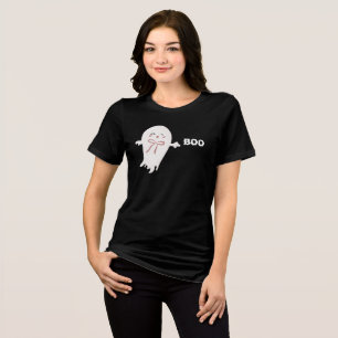 T-shirt En Tri-matière Fantôme mignon avec Bow Boo