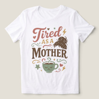 T-shirt En Tri-matière Fatiguée comme une Mère Rétro Cadeau de Fête des M