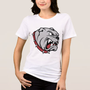 T-shirt En Tri-matière Fearless Bulldog Girl Tee Conception de mascotte