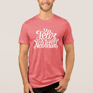 T-shirt En Tri-matière Feliz Navidad Typographie Vacances