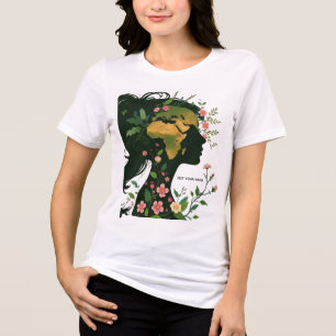 T-shirt En Tri-matière Femme Silhouette de la Terre Mère – Déesse de la N