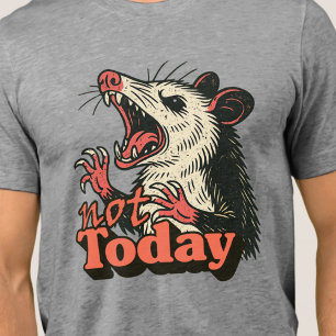 T-shirt En Tri-matière Feral Possum en colère pas aujourd'hui typographie