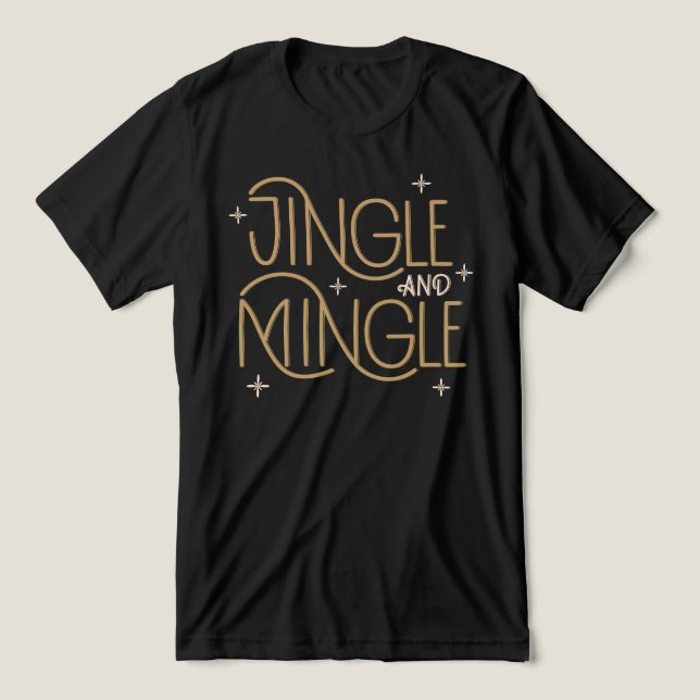 T-shirt En Tri-matière Festive Jingle et Mingle Holiday Design (Design Recto)