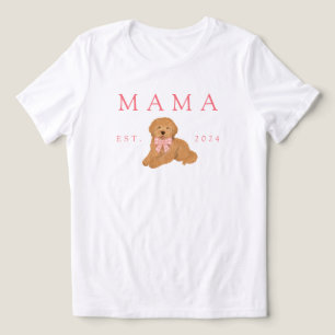 T-shirt En Tri-matière Fête d'anniversaire de Pink Mama Golden Doodle