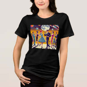 T-shirt En Tri-matière Fête de Cocktail d'Ère Spatiale Milieu de Siècle 6