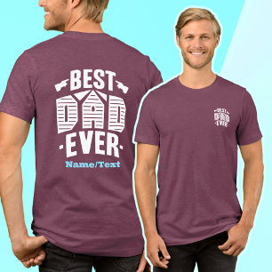 T-shirt En Tri-matière Fête des pères 2025 Front&Back 🖨️ Meilleur papa j