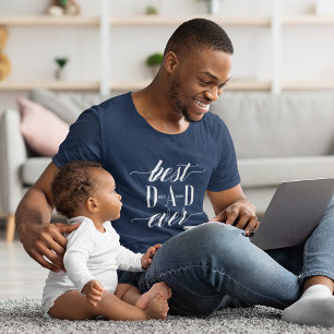 T-shirt En Tri-matière Fête des pères de script minimaliste moderne Best 
