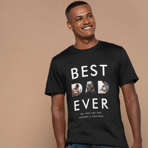T-shirt En Tri-matière Fête des pères personnalisée Collage photo meilleu