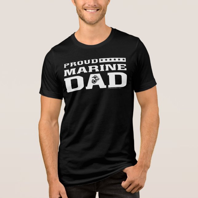 T-shirt En Tri-matière Fier Marine Papa - Blanc (Recto)