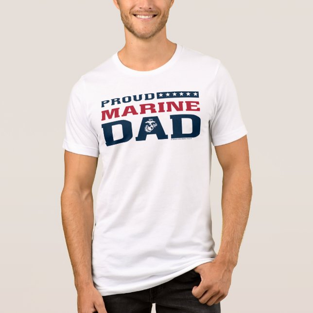 T-shirt En Tri-matière Fier Marine Papa - Couleur (Recto)