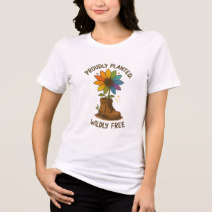 T-shirt En Tri-matière Fièrement Plantée. Libéré.
