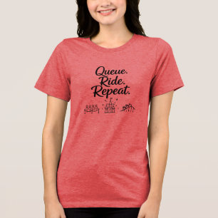 T-shirt En Tri-matière File d'attente. Faire un tour. Recommencer.