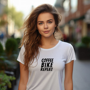 T-shirt En Tri-matière Fille de vélo rétro Ironie noir